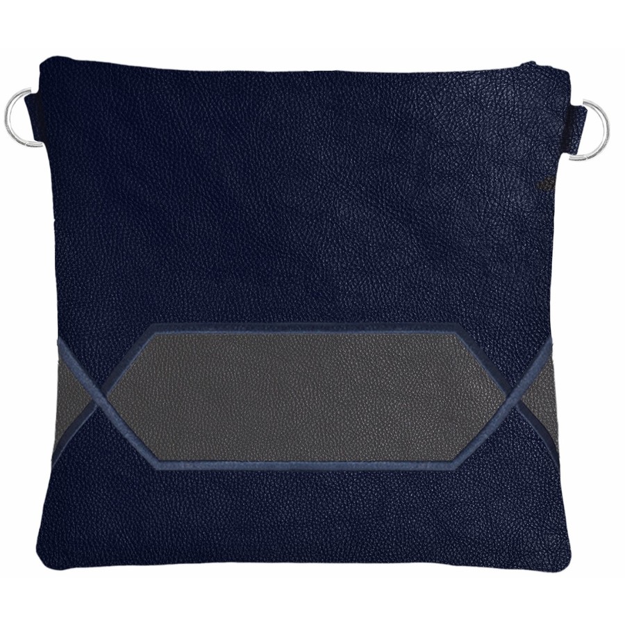 Tallis Bag Design KT 2502 - Navy Leather with Grey Band