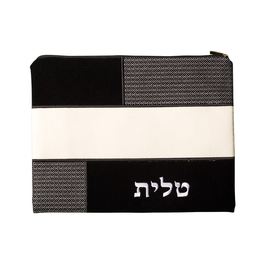 Tallis Bag Design KT 2040 - Black and White Suede Look