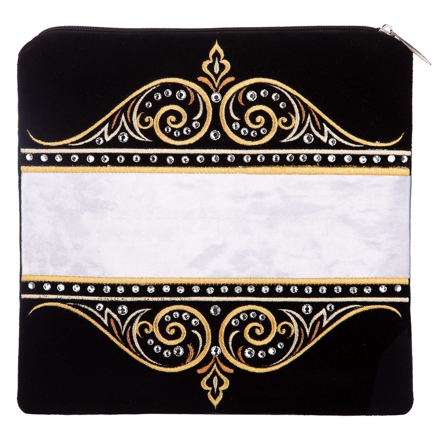 Tallis Bag Design KT 455 - Black Velvet with Gold Embroidery