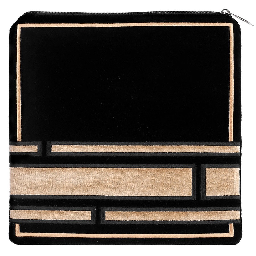Tefillin bag in black velvet with gold embroidery, design KT 499