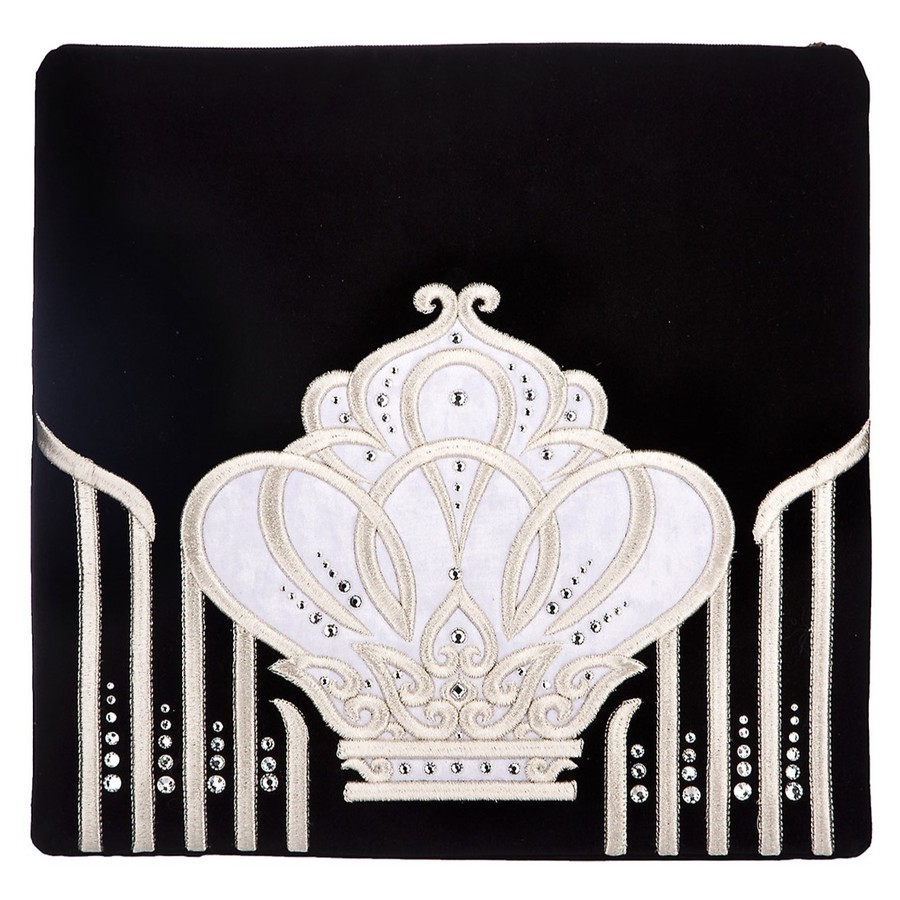 Tallis Bag Design KT 395 - Black Velvet with Silver Embroidery