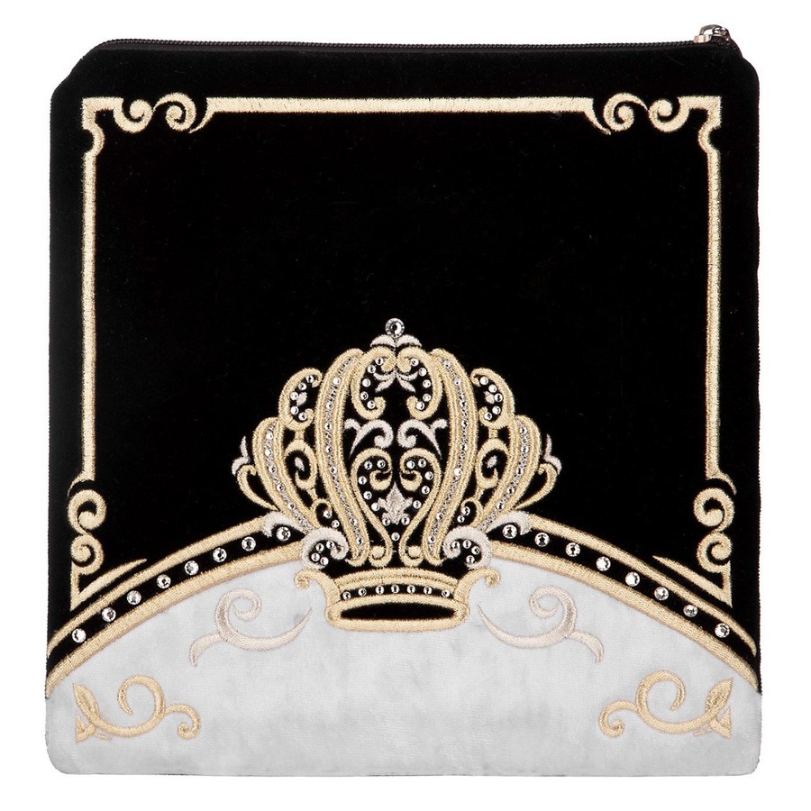 Tallis Bag Design KT 400 - Black Velvet with Gold Embroidery
