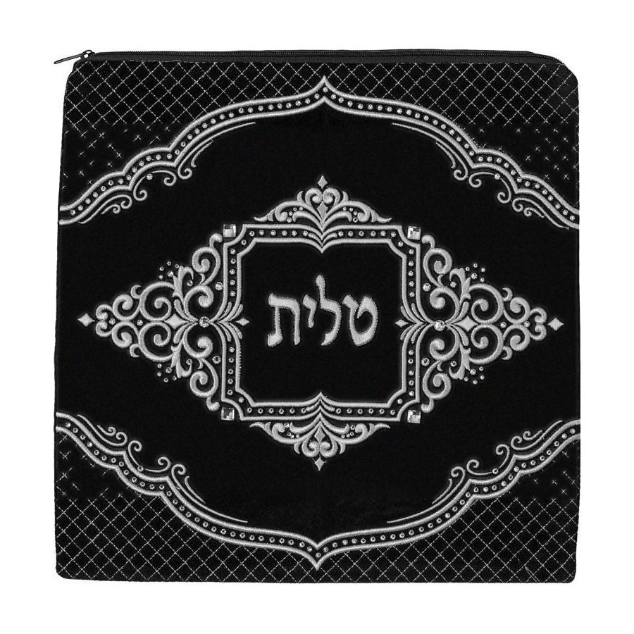 Tallit bag in black velvet, design MC 440