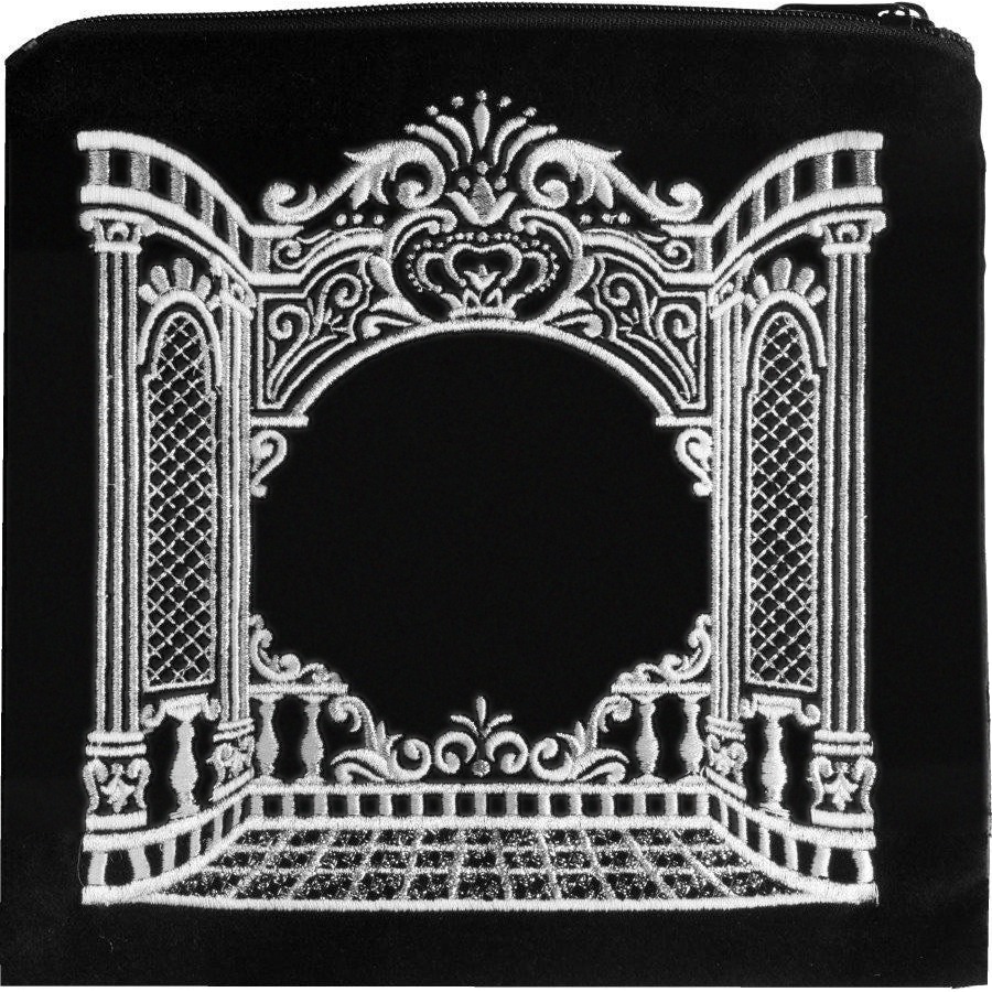 Tallit bag in black velvet, design MC 435