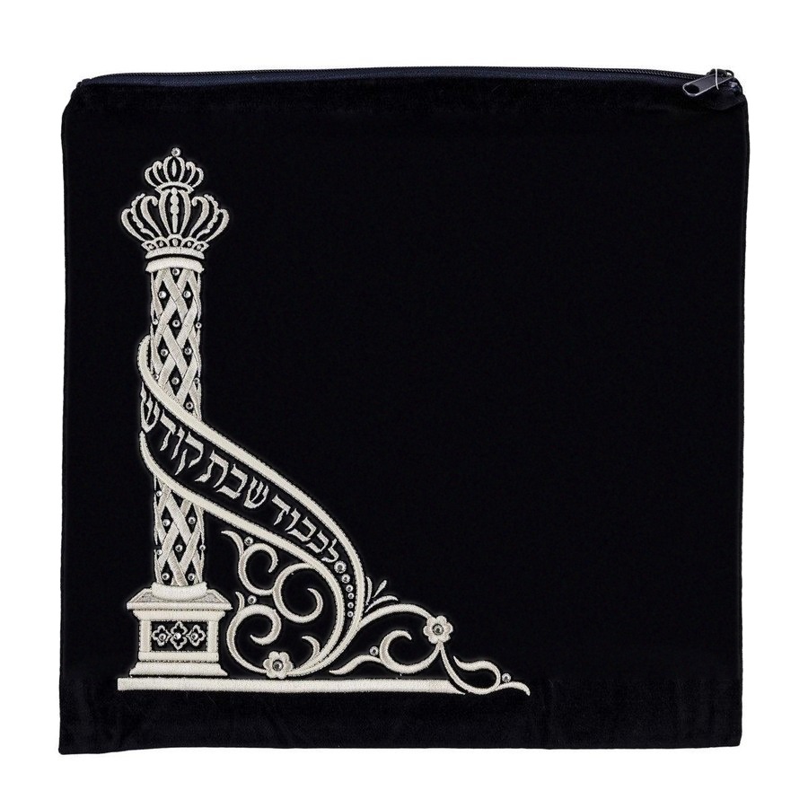 Tallis bag in black velvet, design MC 190