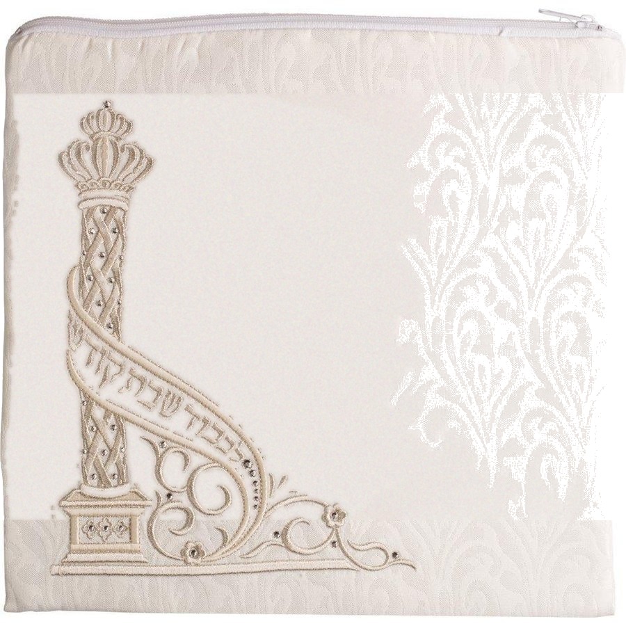 Tallis bag in white velvet, design MC 190