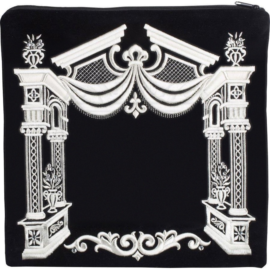Tallis bag in black velvet, design MC 176
