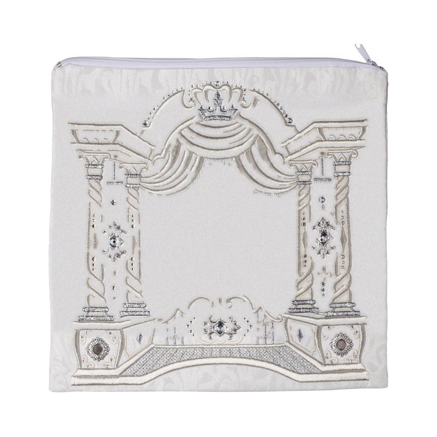 Tallis bag in white velvet, design MC 188