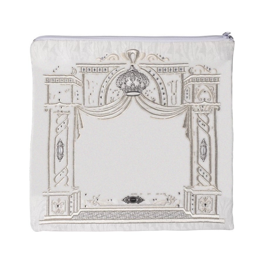 Tallis bag in white velvet, design MC 173