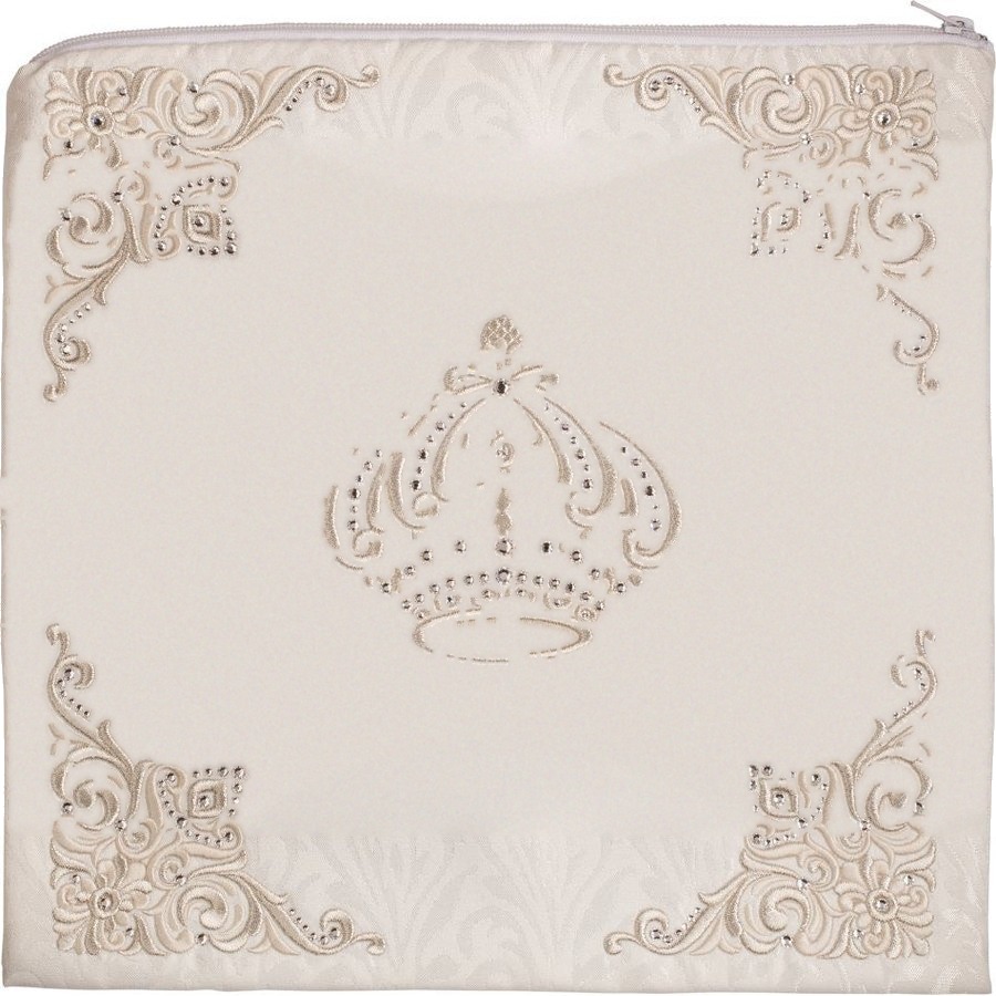 Tallis bag in white velvet, design MC 182