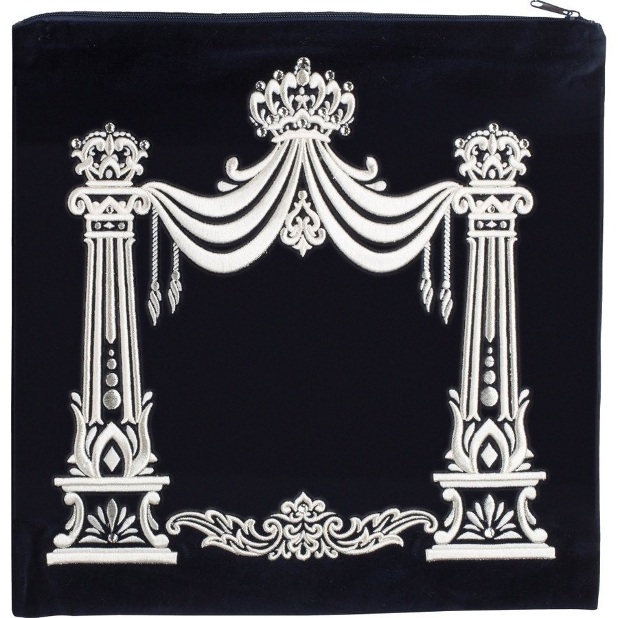 Tallis bag in black velvet, design MC 178
