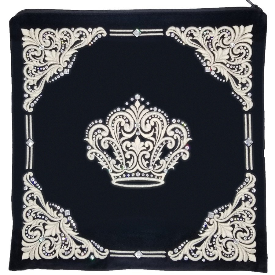 Tallit bag in black velvet, design MC 510