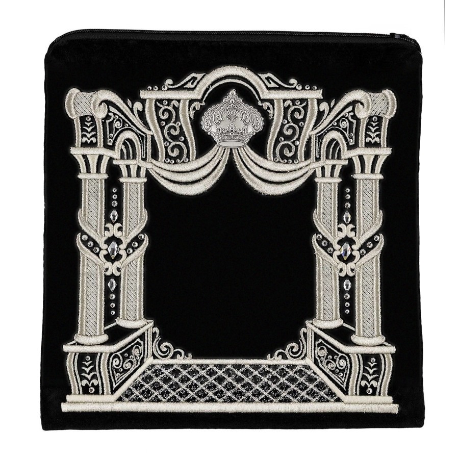 Tallis bag in black velvet, design MC 195
