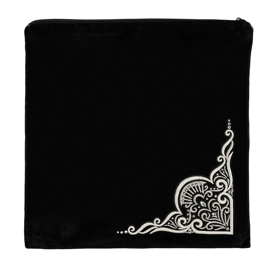 Tallit bag in black velvet, design MC 196