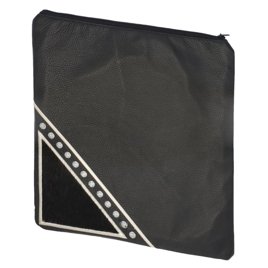 Tallis Bag Design MC 1019 - Black Leather and Black Fur