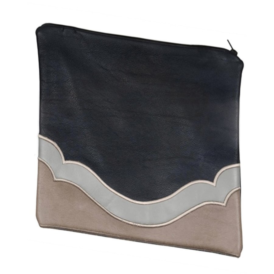 Tallis Bag Design MC 1040 - Black Leather and Beige Leather