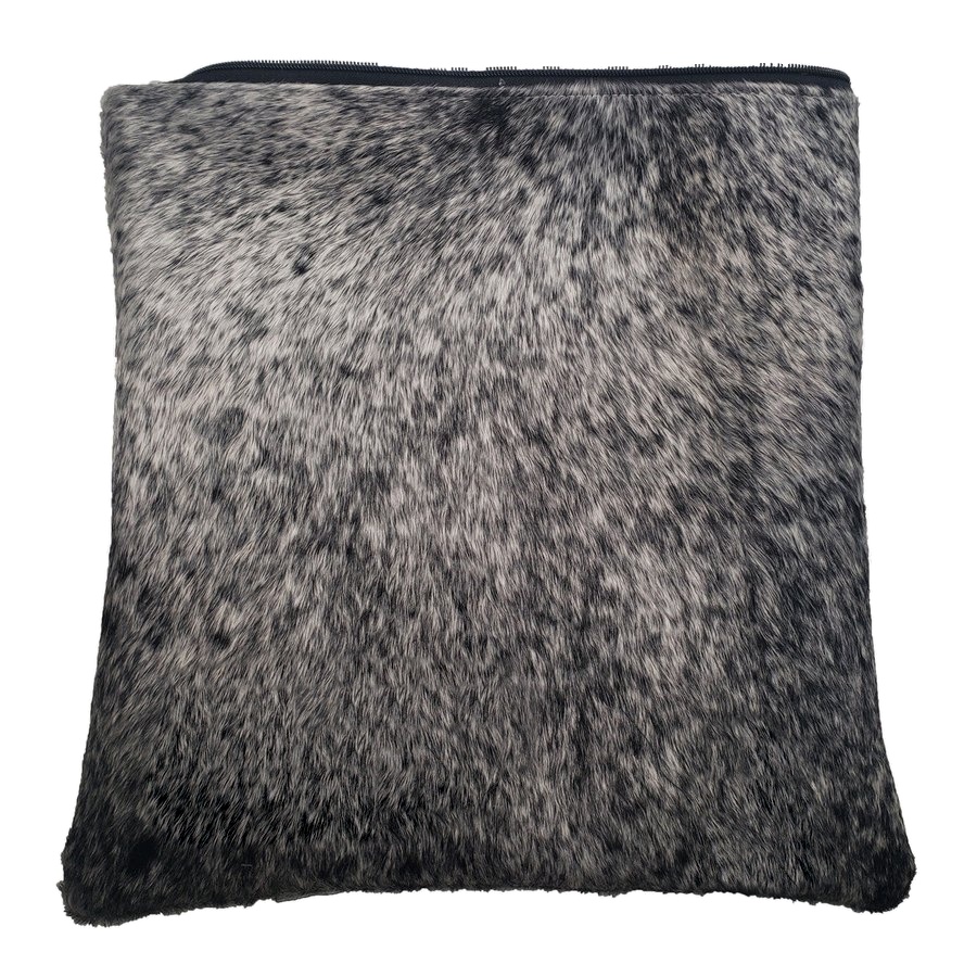 Tallit bag in black & white speckled fur, design MC 5009
