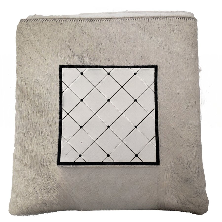 Tallit bag in white fur and white leather, design MC 5028
