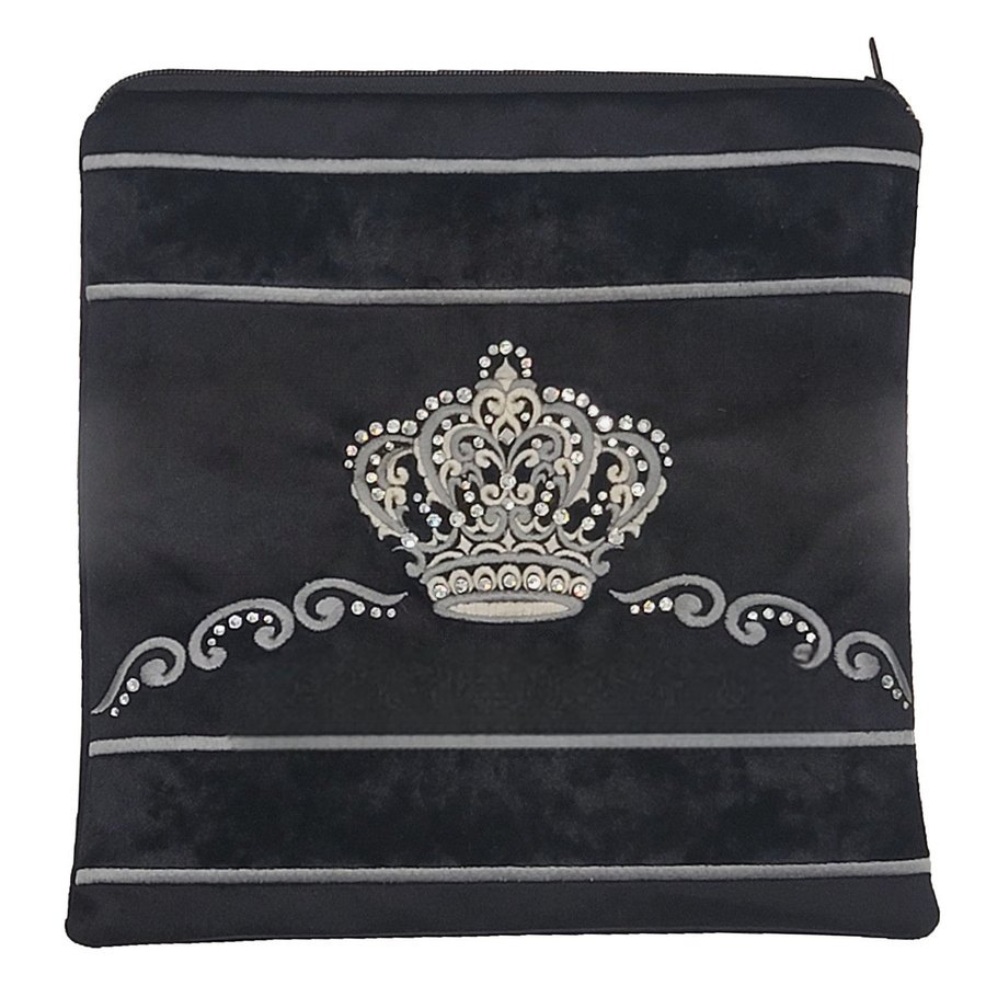 Tallit bag in black velvet, design MC V4034