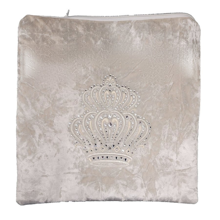 Tallit bag in white crushed velvet, design MC V6100