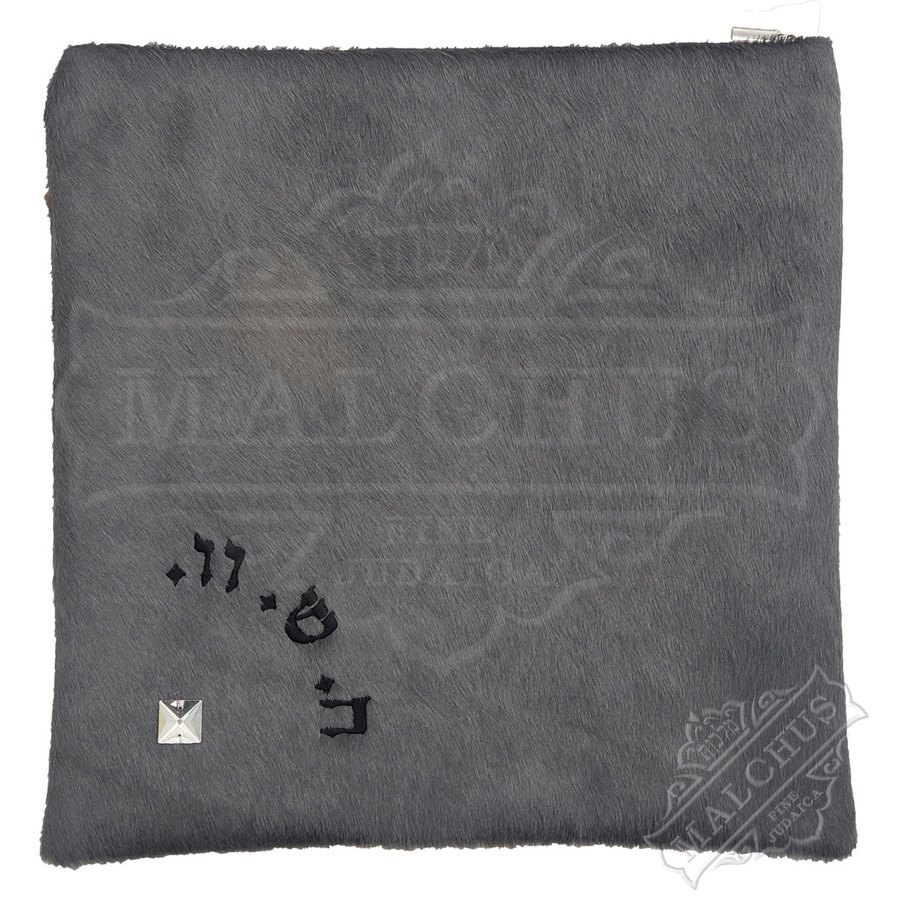 Tallit bag in grey hair-on hide, design MC 1008
