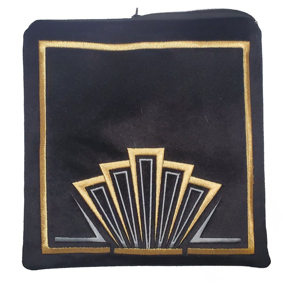 Tallit bag in black velvet, design MC V1390