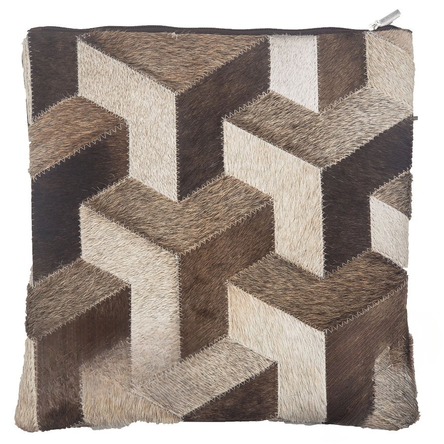 Tallit bag in brown, grey and cream 3d box fur, design MC 7005