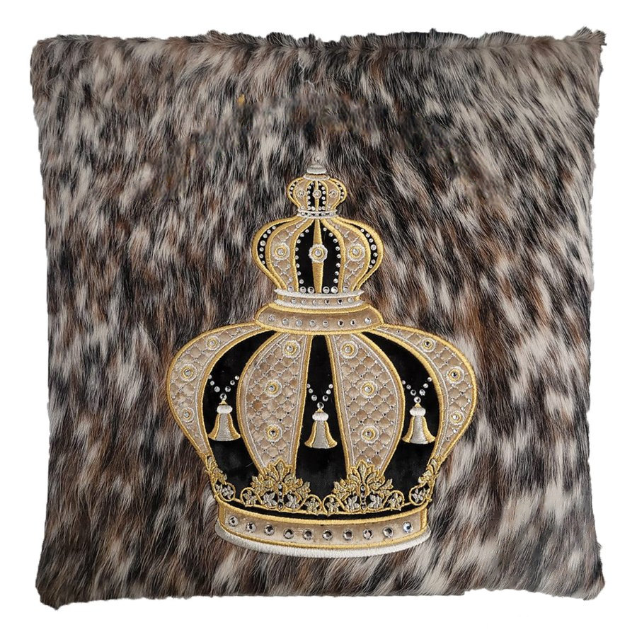 Tallit bag in brown, black and white fur, design MC 6070