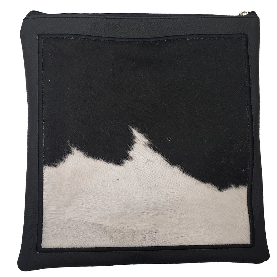 Tallis Bag Design MC 1013 - Black Leather and Black & White Fur