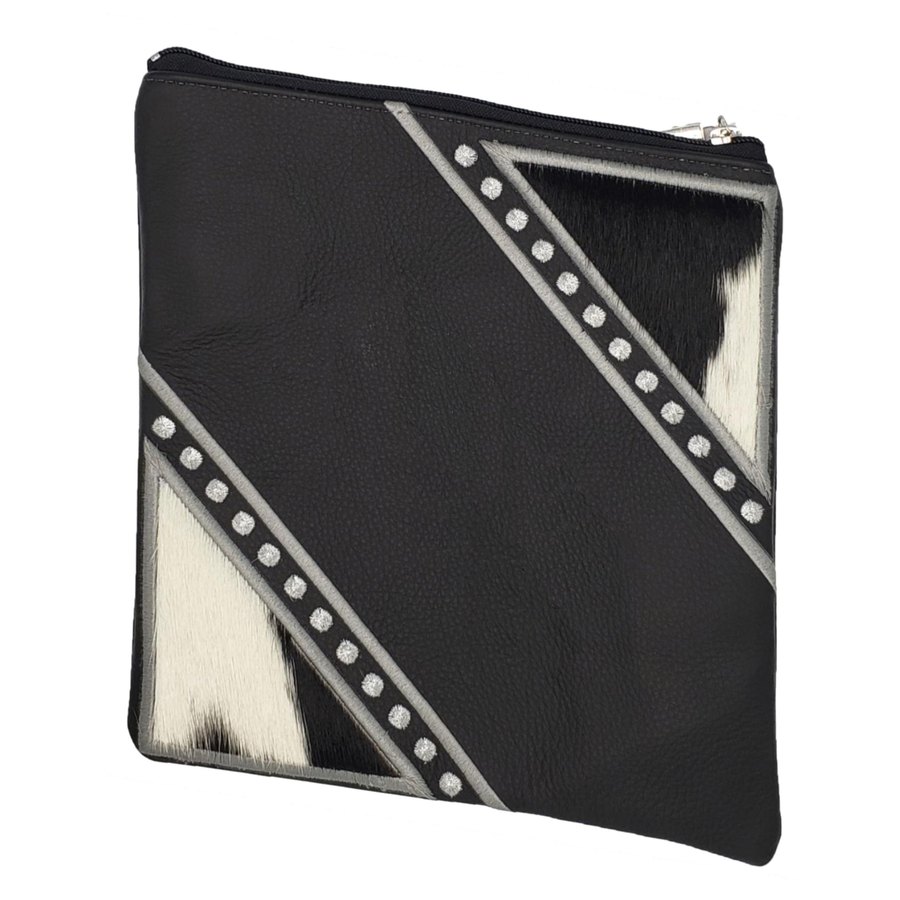 Tallis Bag Design MC 1020 - Black Leather and Black & White Fur
