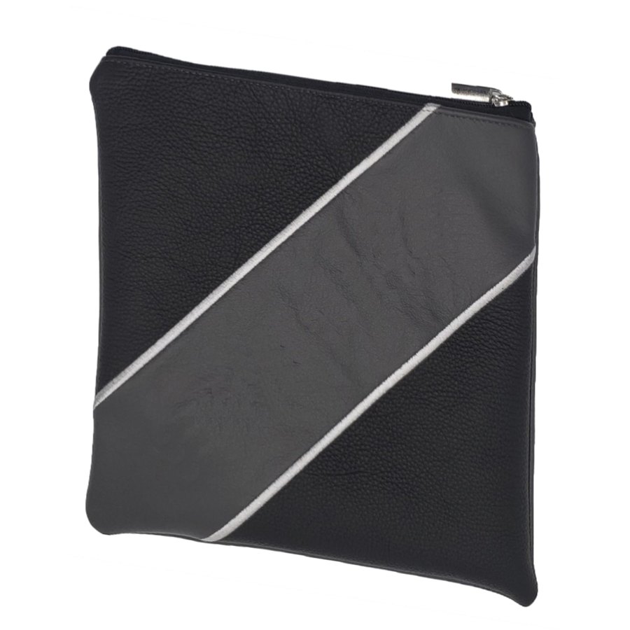 Tallis Bag Design MC 1022 - Black Leather and Grey Leather