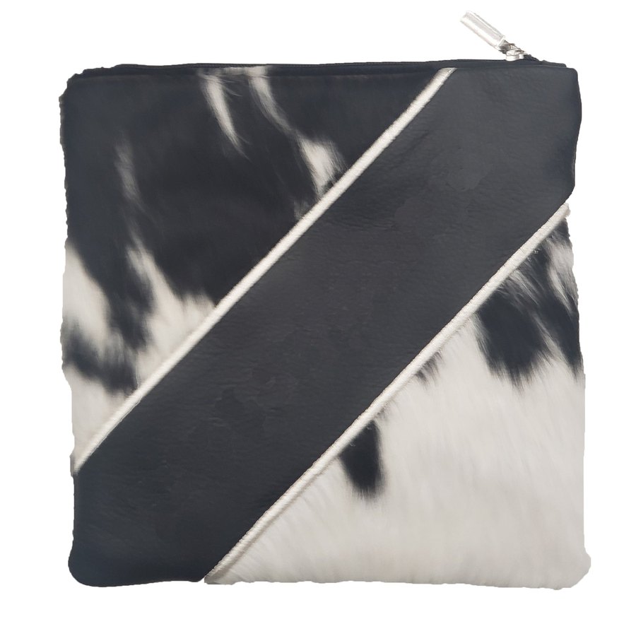 Tallis Bag Design MC 1022 - Black Leather and Black & White Fur
