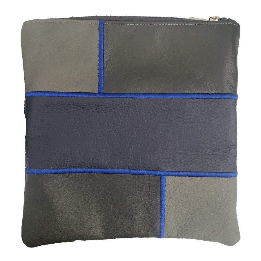 Tallit bag in grey and dark grey, design MC 1028
