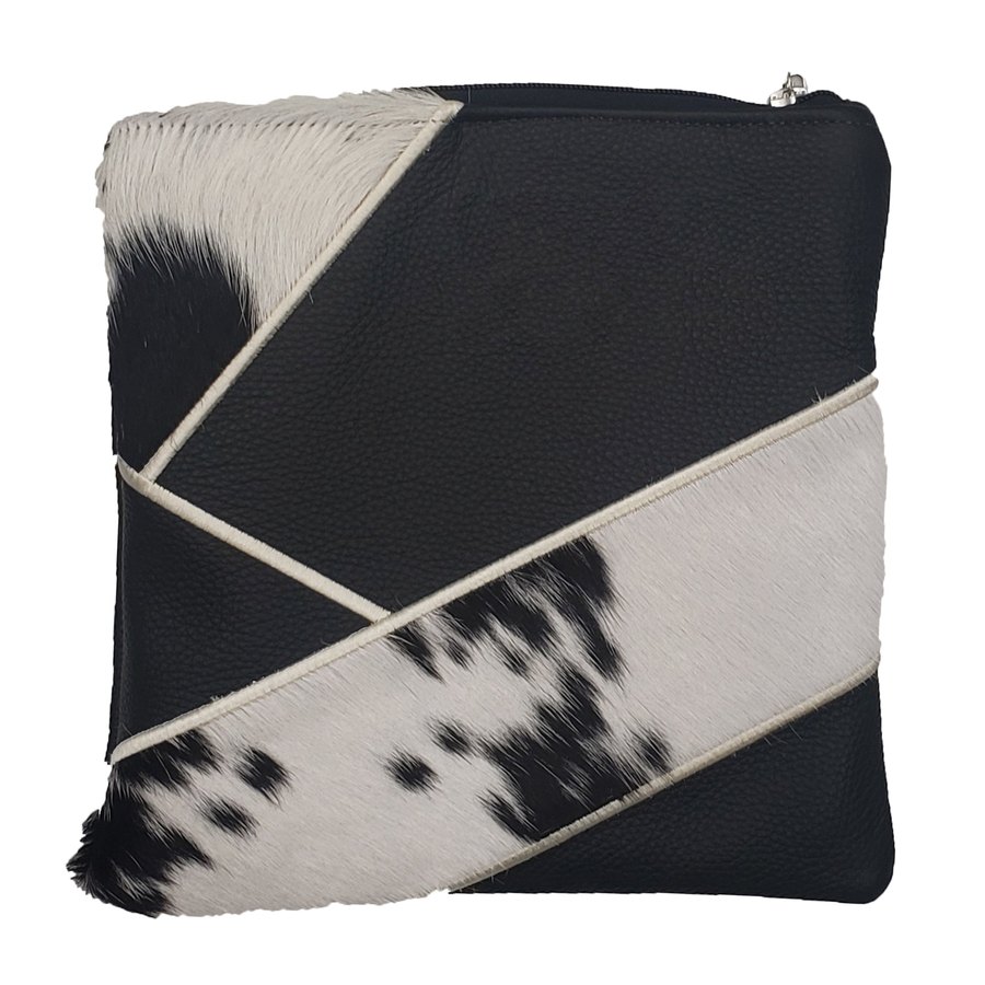 Tallis Bag Design MC 1029 - Black Leather and Black & White Fur