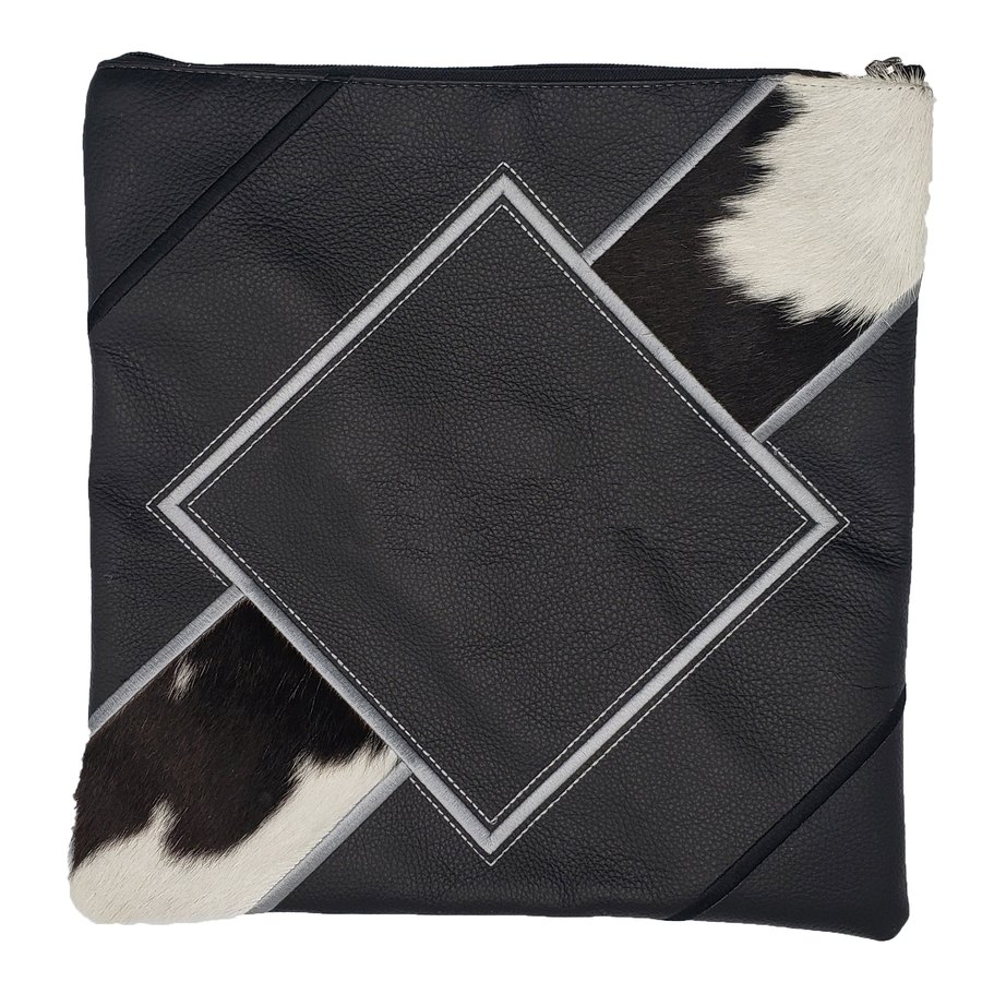 Tallis Bag Design MC 1050 - Black Leather and Black & White Fur
