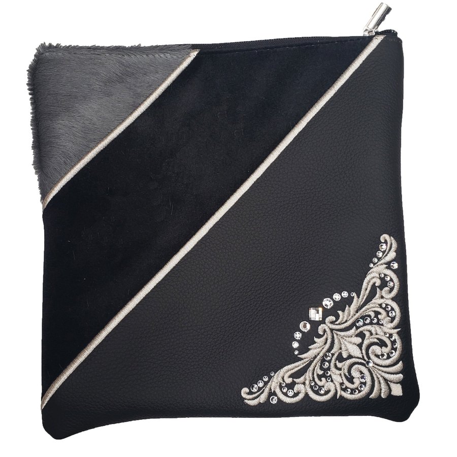 Tallis Bag Design MC 1053 - Black and Grey Leather
