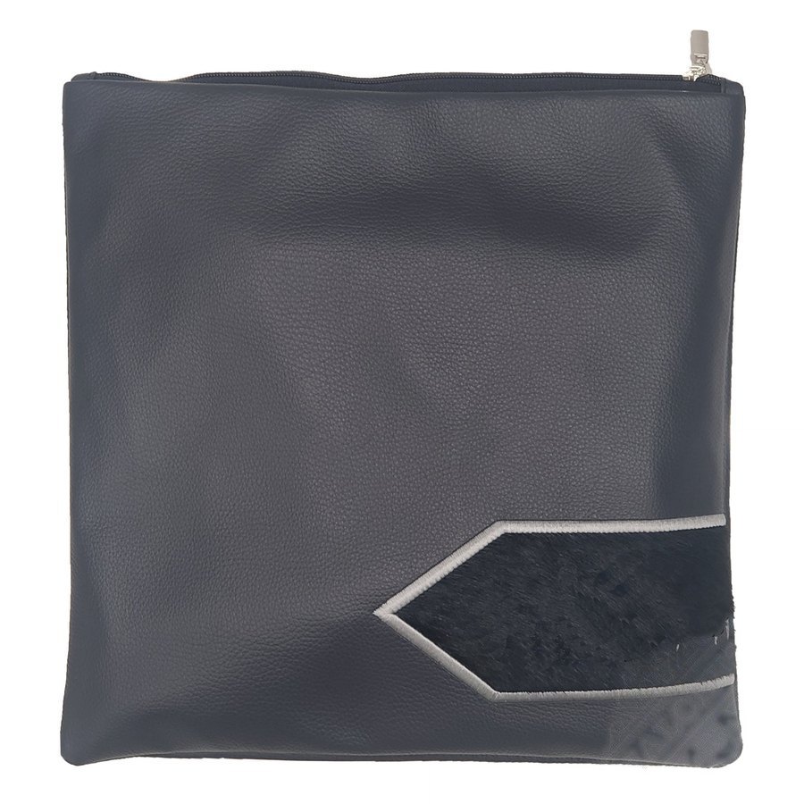 Tallis Bag Design MC 1062 - Grey Leather and Grey Fur
