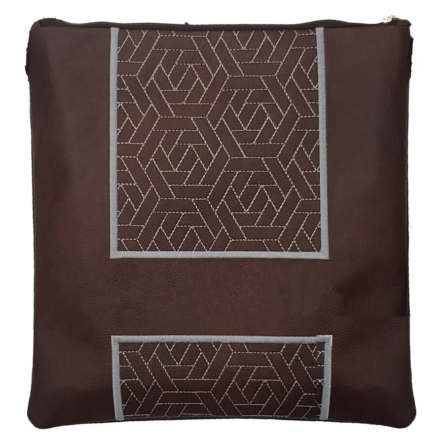 Tallit bag in brown leather, design MC 1200