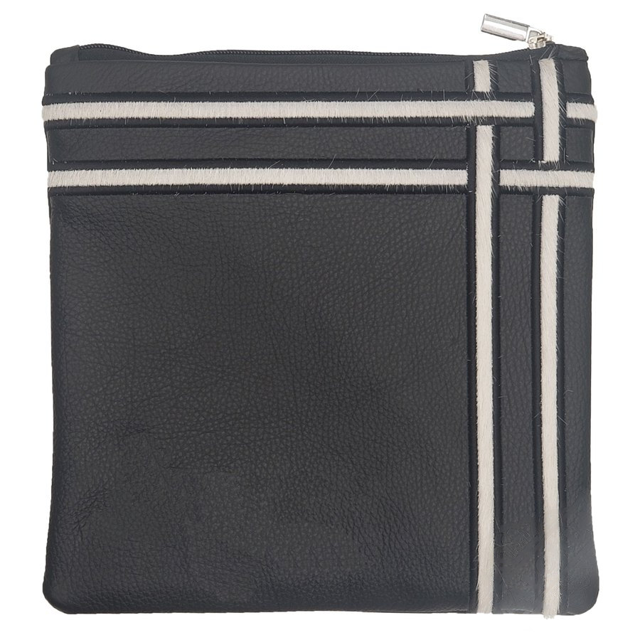 Tallis Bag Design MC 1215 - Black Leather and White Fur