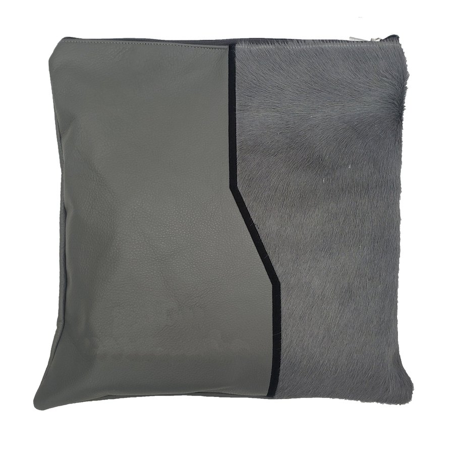Tallis Bag Design MC 1250 - Grey Leather and Grey Fur