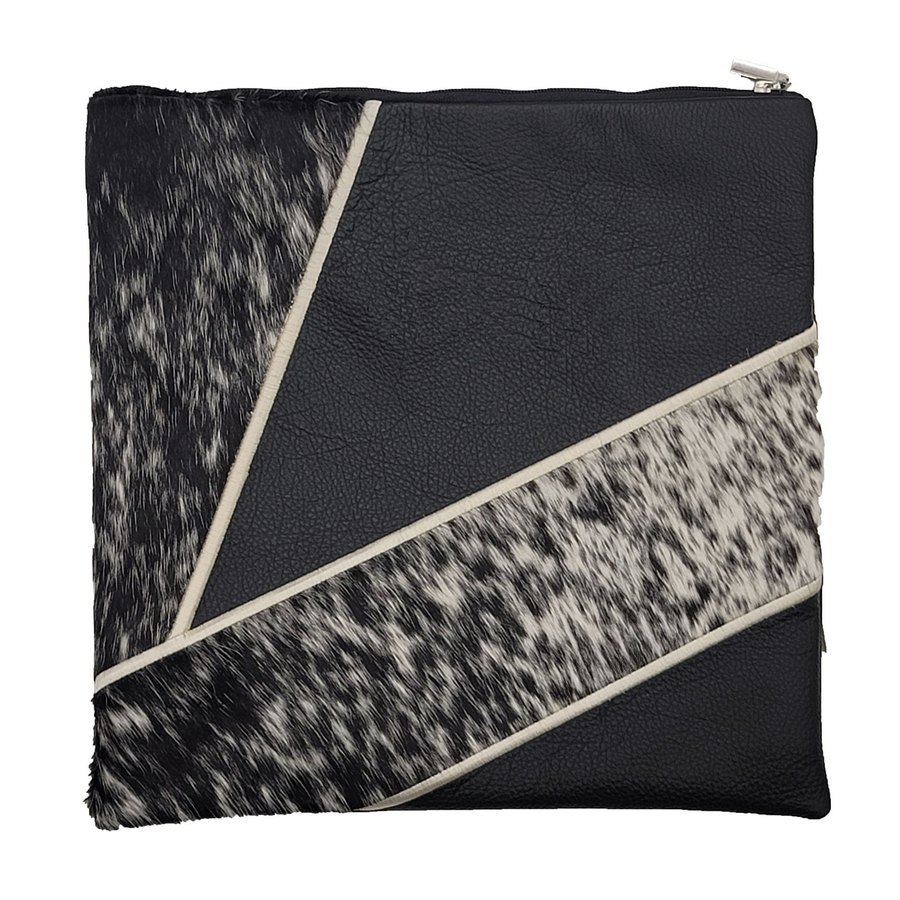 Tallis Bag Design MC 1263 - Black Leather and Black & White Fur