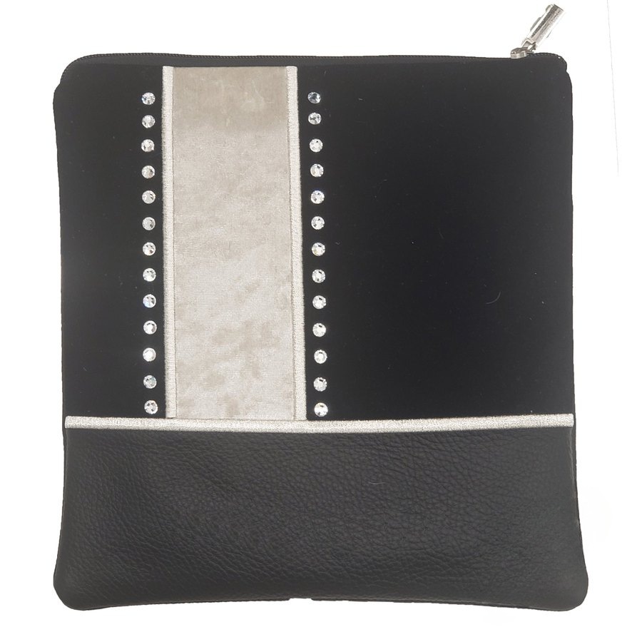 Tallis Bag Design MC 1279 - Black Leather with White Stripe