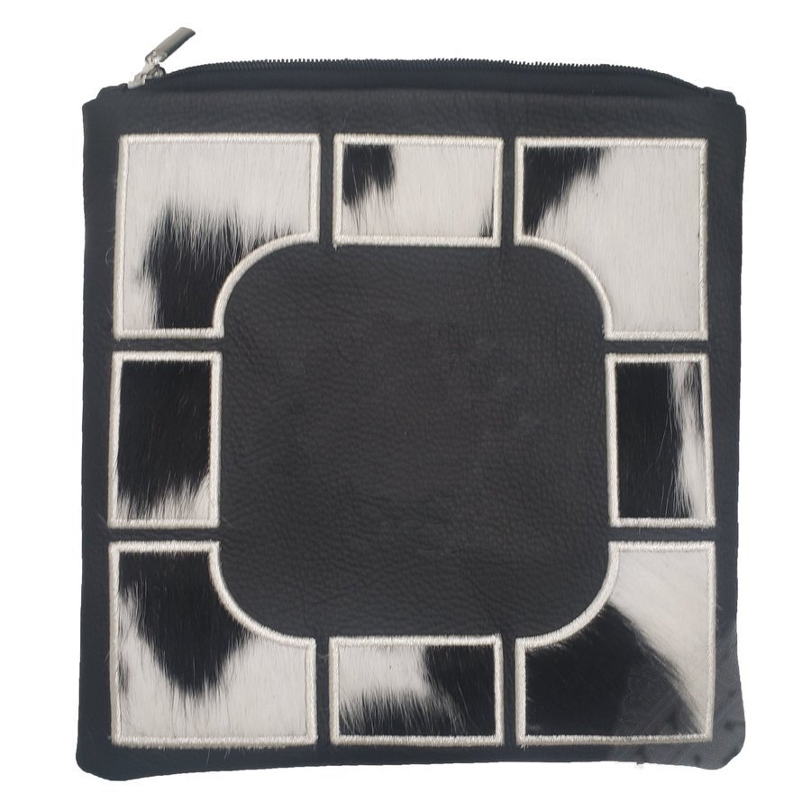 Tallis Bag Design MC 1290 - Black Leather and Black & White Fur
