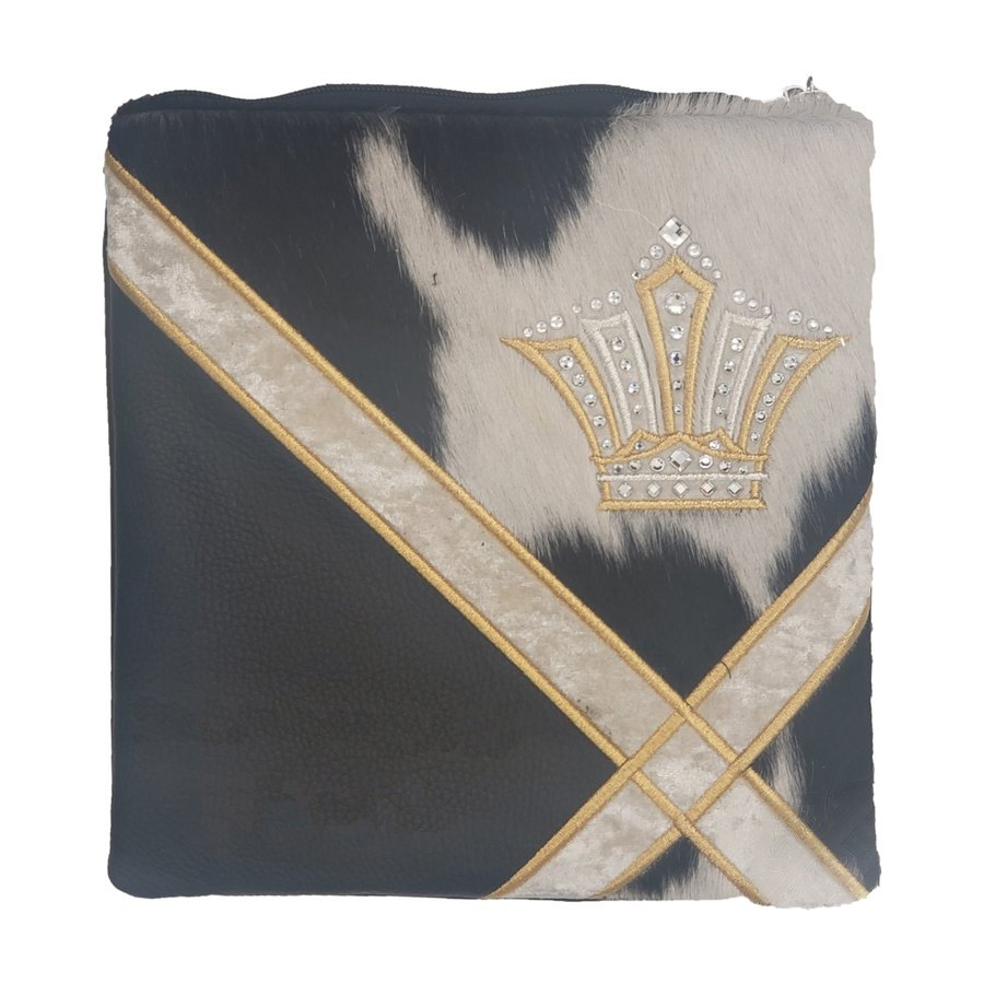 Tallis Bag Design MC 1430 - Black Leather and Black & White Fur