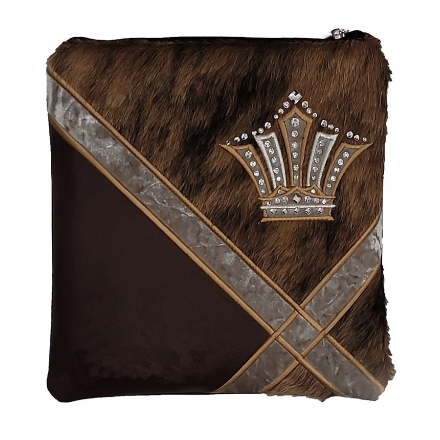 Tallis Bag Design MC 1430 - Brown Leather and Brown & Black Fur