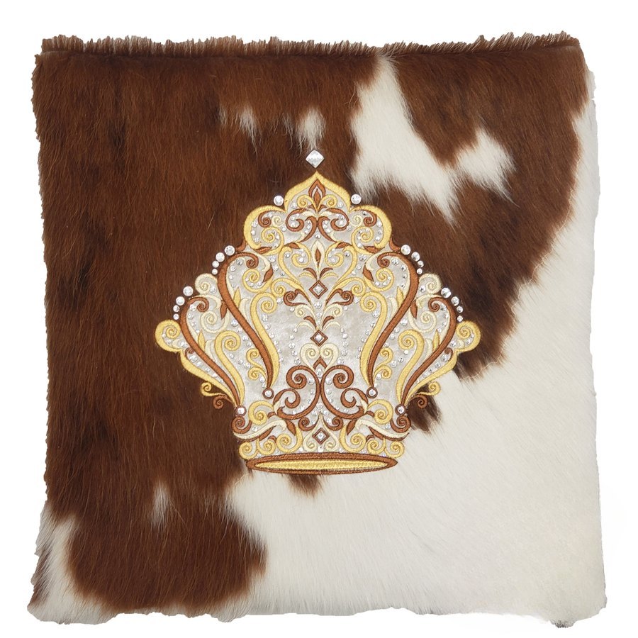 Tallit bag in brown and white fur, design MC 6064