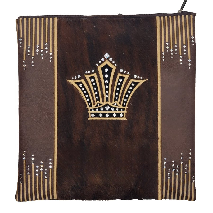 Tallis Bag Design MC 1343 - Brown Leather and Brown Fur