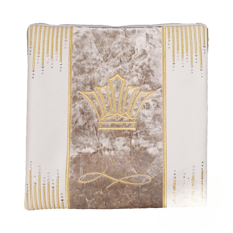 Tallis Bag Design MC 1343 - White Leather and Crushed Velvet