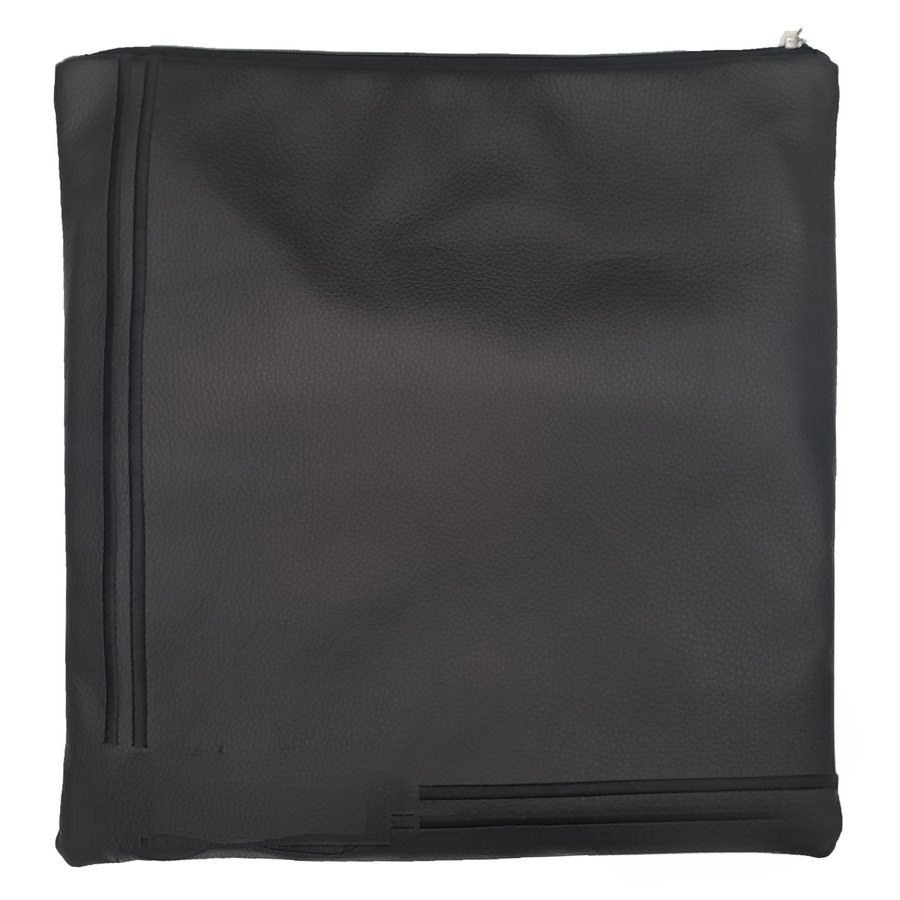 Tallit bag in black leather, design MC 5038