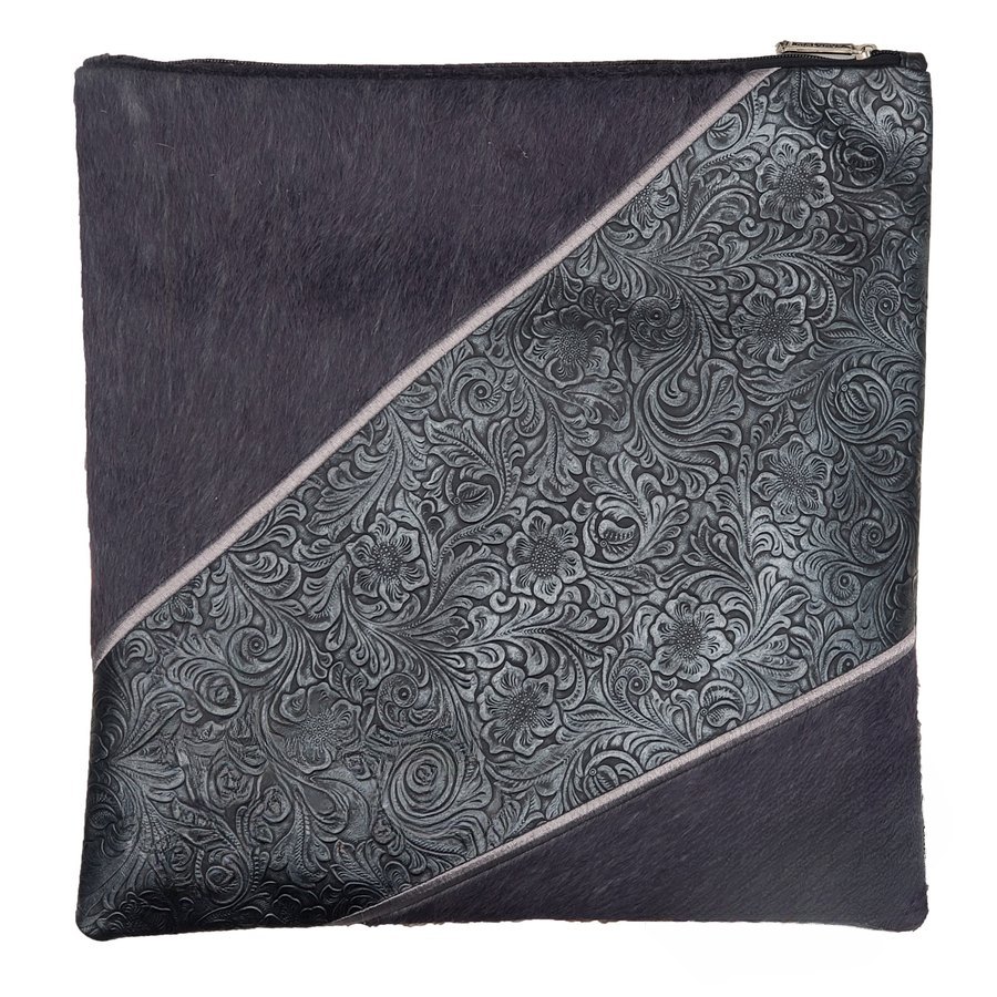 Tallis Bag Design MC 1247 - Black and Grey Embossed Leather